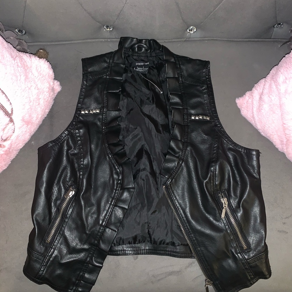 Faux Leather Vest